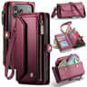 IPhone 18 Pro RFID Wallet Case With Card Slots Zipper Pouch And Straps 9