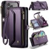 IPhone 18 Pro RFID Wallet Case With Card Slots Zipper Pouch And Straps 12