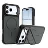 IPhone 18 Pro Magnetic Phone Case With Lens Frame Kickstand Bright Color Contrast Skin Feel Cover 7