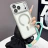 IPhone 18 Pro Max MagSafe TPU Case With Hand Strap And Matte Electroplated Finish 10