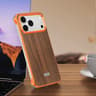 IPhone 18 Pro Max MagSafe Phone Case With Metal Frame And Wood Texture 7
