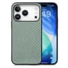 IPhone 18 Pro Carbon Fiber Texture Leather Case With Soft Silicone Frame 11