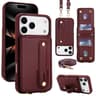 IPhone 18 Pro Max Flip Wallet Case With Wristband Stand And Crossbody Lanyard 8