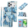 IPhone 18 Pro Marble Leather Wallet Case With Card Slots And Stand 7