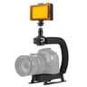 PULUZ Handheld Camera Stabilizer Rig With 3 Cold Shoe Mounts For DSLR Video Recording 12
