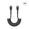 HAWEEL Retractable Coiled USBC To USBC PD Fast Charging Cable 8