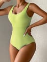 Neon Wave Pleated OnePiece Swimsuit 14