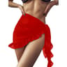 Ruffle Bikini Cover Up Short Skirt For Women Beach Sarong 2