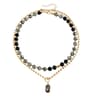 Vintage Black Bead Double Layer Necklace 5