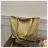 Metallic Crocodile PU Leather Tote Bag 6