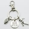 Inspirational Football And Rugby Player Sports Keychain For Women And Sports Fans 3