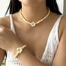 Handmade Bohemian Flower Beaded Necklace And Earrings Set 5