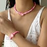 Handmade Bohemian Flower Beaded Necklace And Earrings Set 7