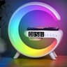 LED Smart Wake Up Light With RGB Night Light  Wireless Speaker Rechargeable Desk Lamp For Bedroom B