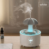 Rotating Umbrella Waterfall Humidifier LED Aromatherapy Diffuser with Raindrop