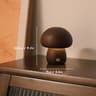 Wooden Mushrooms Night Light Bedroom Bedside Table Lamp Walnut Beech Wood Warm Dimmable Desk Light  7