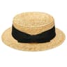 European And American Film Flat Top Hat British Striped Natural Straw Hat Casual Short Brim Flat Ea 6