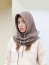 OnePiece Knit Balaclavas A Women Winter Beanie Hats Mask Neck Circle Scarf Ski Snow Hat For Outdoor 0