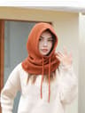 OnePiece Knit Balaclavas A Women Winter Beanie Hats Mask Neck Circle Scarf Ski Snow Hat For Outdoor 5