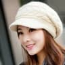 Winter Women Fashion Warm Beret Knit Crochet Beanie Hat Braided Baggy Ski Cap 0