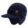 Cold Weather Fashion Beanie With Plush Fur Lining Stylish Knit Hat With Ear Coverage 12