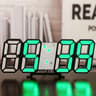 3dleddigitalclocklimitededition black green