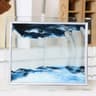 glassquicksandframehour glass blue