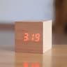 Stylish LED wood clock for living room
