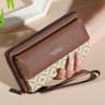 Classic Mens Faux Leather Wallet With Double Layer Snap Closure Zippered Card Holder  Photo Compart 6
