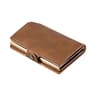 Split Leather Slim Card Holder Wallet With RFID Blocking  Money Clip Minimalist Pop Up Credit Card