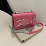 Fashionable Solid Color Crossbody Shoulder Bag With Metal Logo  ChainLink Strap 5