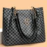 Vintage Geometric Tote Bag Synthetic Leather Shoulder Bag For Women Large Capacity Travel  Shopping 3