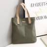 Large Capacity Canvas Tote Bag For Women Practical Commuter Handbag With Sewing Thread Design 4