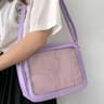 Transparent Itabag Crossbody Bag For High School Girls Leather Shoulder Handbag For Women 2
