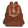Waterproof PU Leather Backpack Purse For Women Large Capacity Casual School Travel Bag 6