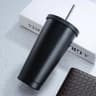 Premium Large Insulated Stainless Steel Cup With Straw Portable Travel Coffee Tumbler 6