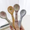 Cute Smiling Ceramic Ice Cream Spoon Hand Painted Irregular Dessert  Breakfast Spoon For Kitchen Ta 10