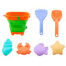 Folding Bucket Sand Digger Toy Set Beach Play Tools With Colorful Marine Organisms 6