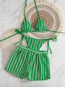 Piece Mesh Bikini Set With High Cut Tie Up Bottoms 3