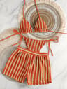 Piece Mesh Bikini Set With High Cut Tie Up Bottoms 4