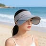 Retractable Brim Womens Sun Visor Hat For UV Face Protection 4