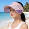 Retractable Brim Womens Sun Visor Hat For UV Face Protection 6
