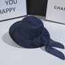 Womens Foldable Straw Sun Hat With Bowknot For Beach Travel 7