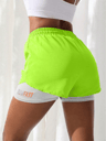 High Waisted Yoga Shorts Running Shorts Women Fake Two Piece Gym Activewear 8