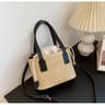Natural Straw Woven Tote Bag With Drawstring And Detachable Crossbody Strap 5