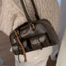 Stylish Womens Shoulder Bag With Multi Pocket Storage And Gold Tone Details 4