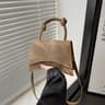 Chic Knot Handle Mini Crossbody Bag Suede Style Small Tote For Women 5