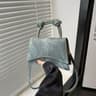 Chic Knot Handle Mini Crossbody Bag Suede Style Small Tote For Women 7
