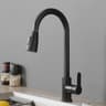 Brushed Nickel Pull Out Kitchen Faucet Single Hole Hot Cold Sink Mixer Tap 5