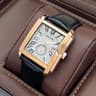 Classic Square Roman Numeral Quartz Watch For Men With Genuine Leather Band 8